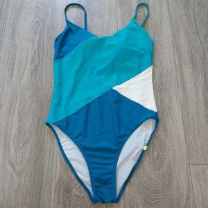 Summersalt V Neck Colorblock One Piece Swimsuit